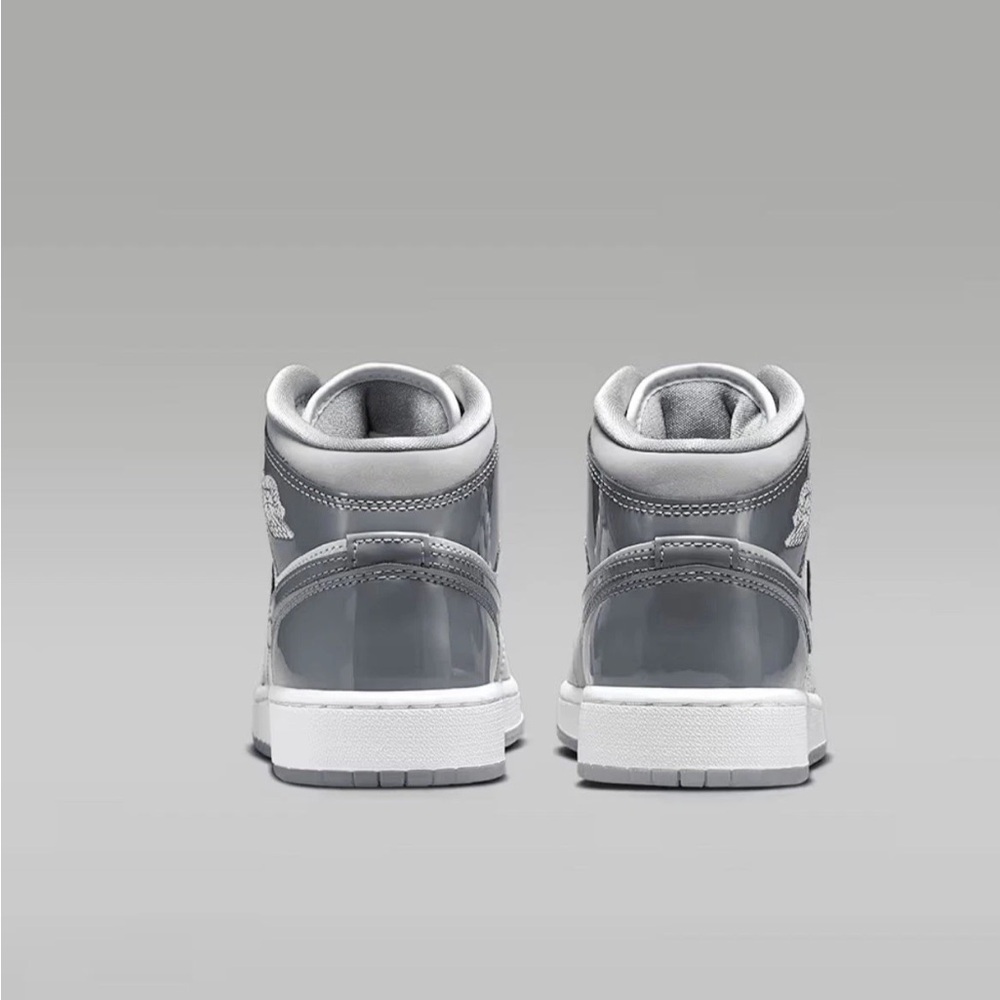 Stylish Gray and White High-Top Sneakers